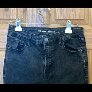 Old Navy Rockstar Built-In Sculpt high-rise black jeans